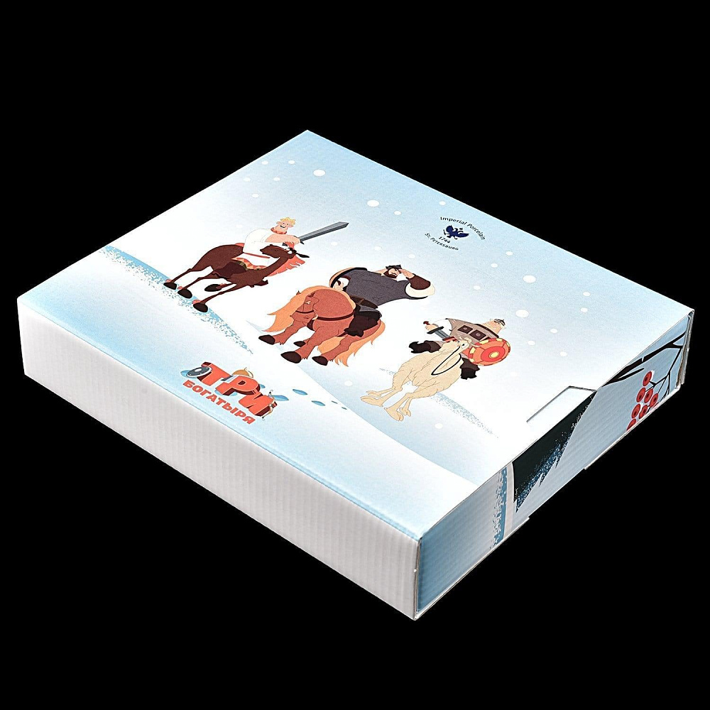 Декоративная тарелка «Три богатыря. Зима» Форма «Эллипс» ИФЗ - интернет магазин Русь Велика я фото 1