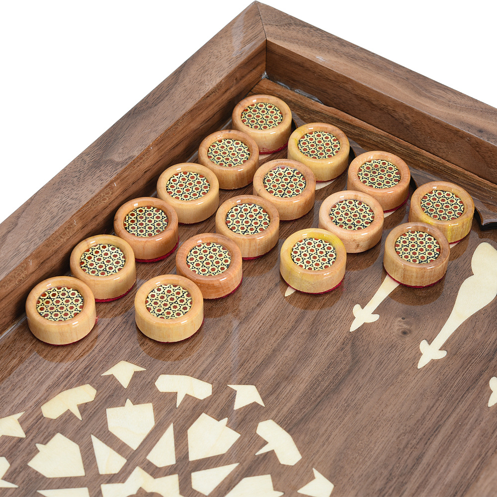 Нарды-шашки-шахматы деревянные маркетри «Звезда востока» 49х25 см - интернет магазин Русь Велика я фото 6