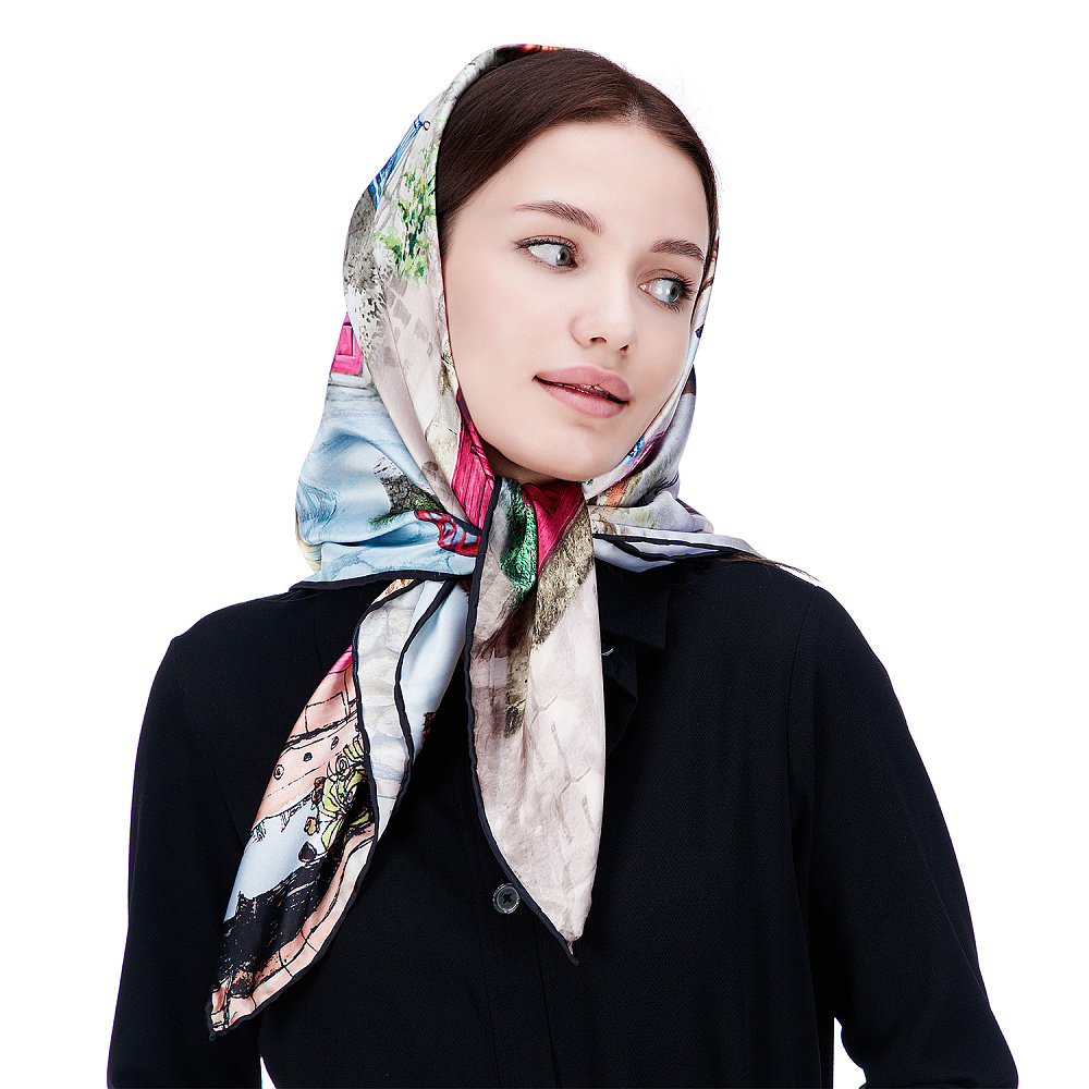 Платок шелковый 89х89 см - интернет магазин Русь Велика я фото 5