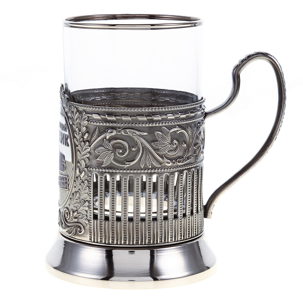 Подстаканник никелированный «Настоящий мужчина» - интернет магазин Русь Велика я фото 1