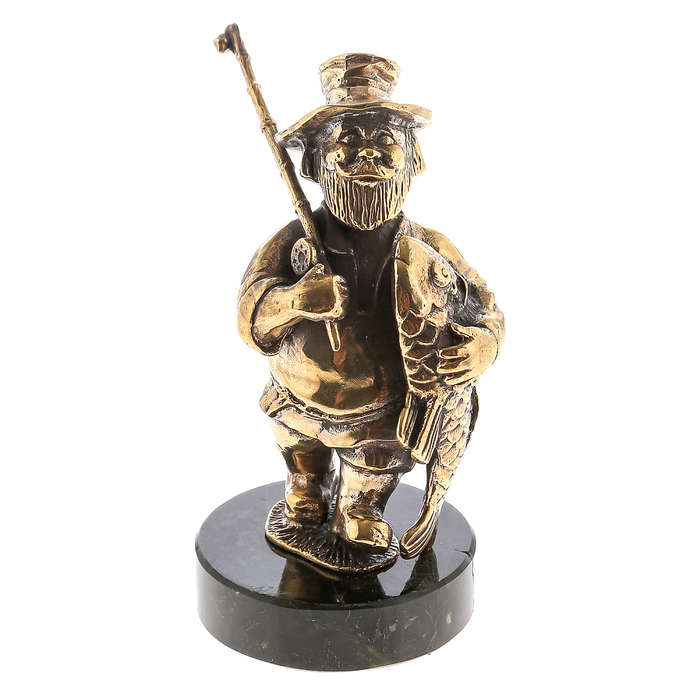 Бронзовая статуэтка «Рыбак с рыбой» - интернет магазин Русь Велика я 