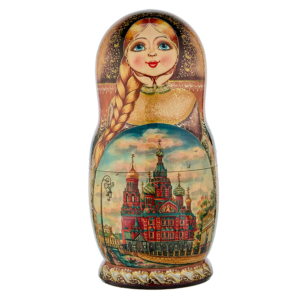 Матрешка «Спас на Крови» 15 мест - интернет магазин Русь Велика я фото 1