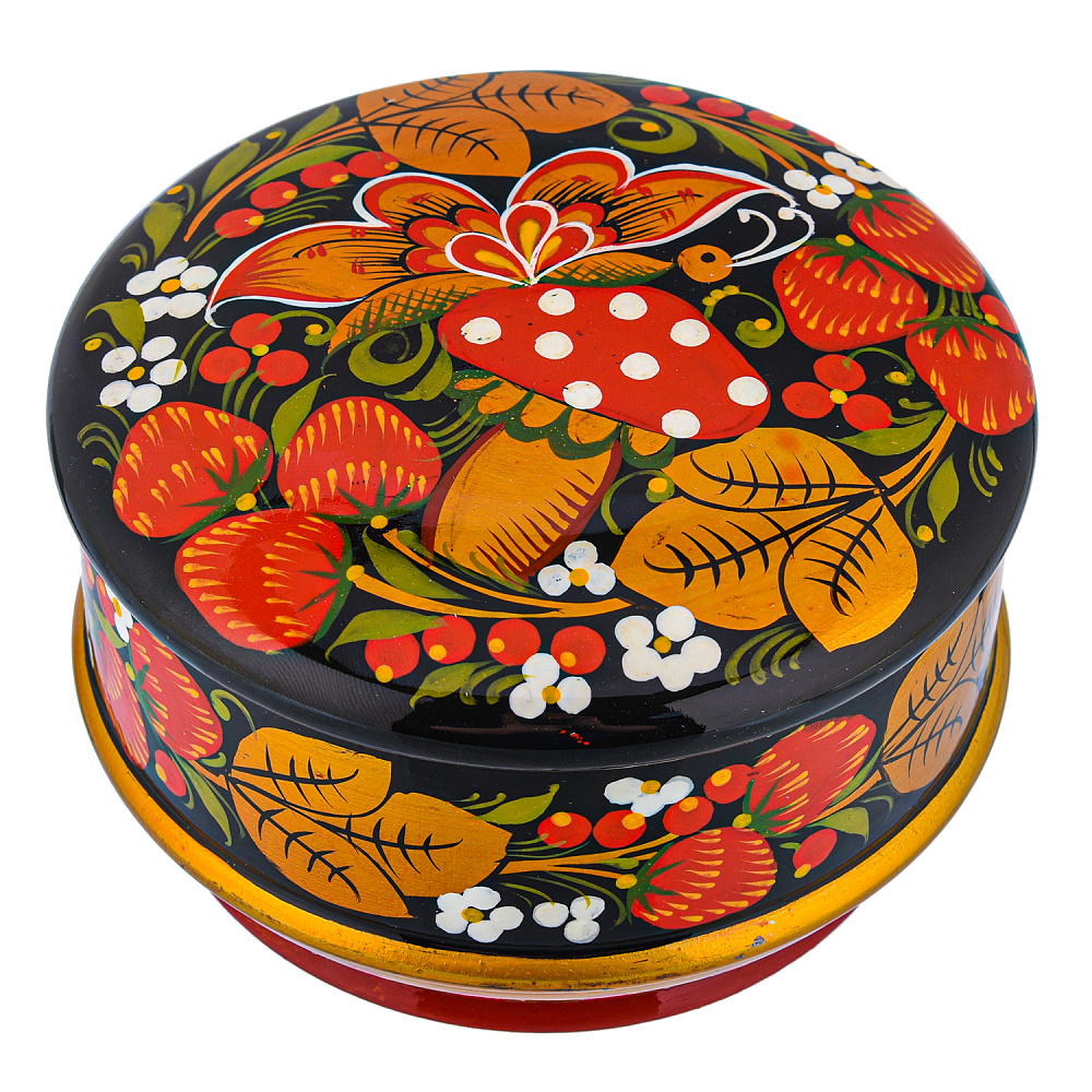 Шкатулка «Гриб». Хохлома - интернет магазин Русь Велика я 