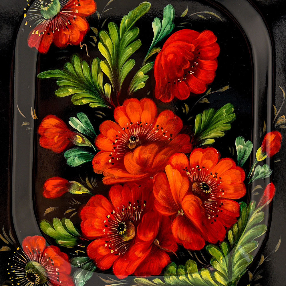 Поднос с авторской росписью 24х20 см - интернет магазин Русь Велика я фото 1