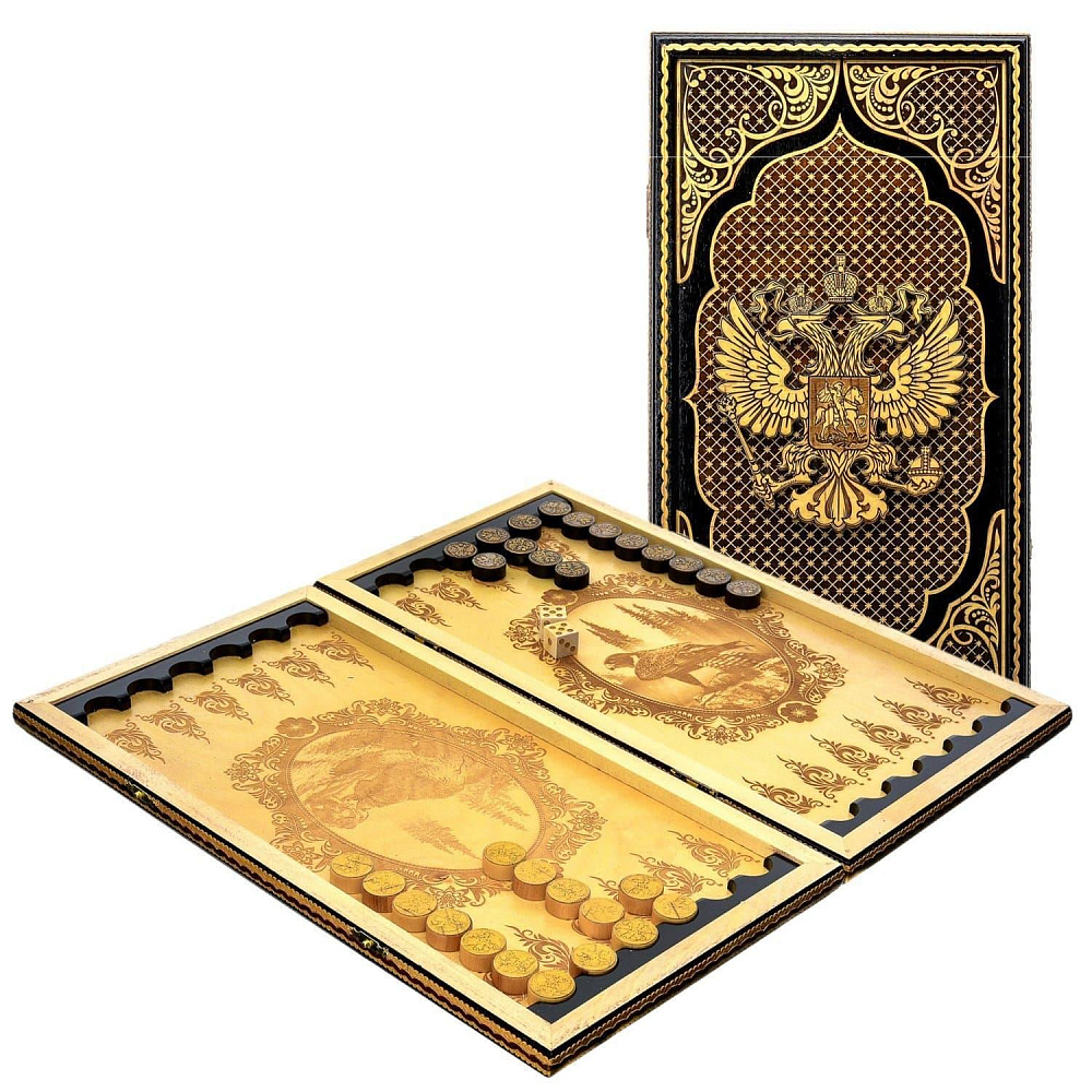 0040786/01612 Береста НАРДЫ «ГЕРБ РФ» - интернет магазин Русь Велика я 