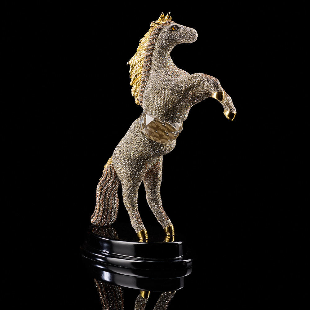 Символ 2026 года. Скульптура с хрустальными стразами «Лошадь» - интернет магазин Русь Велика я фото 4