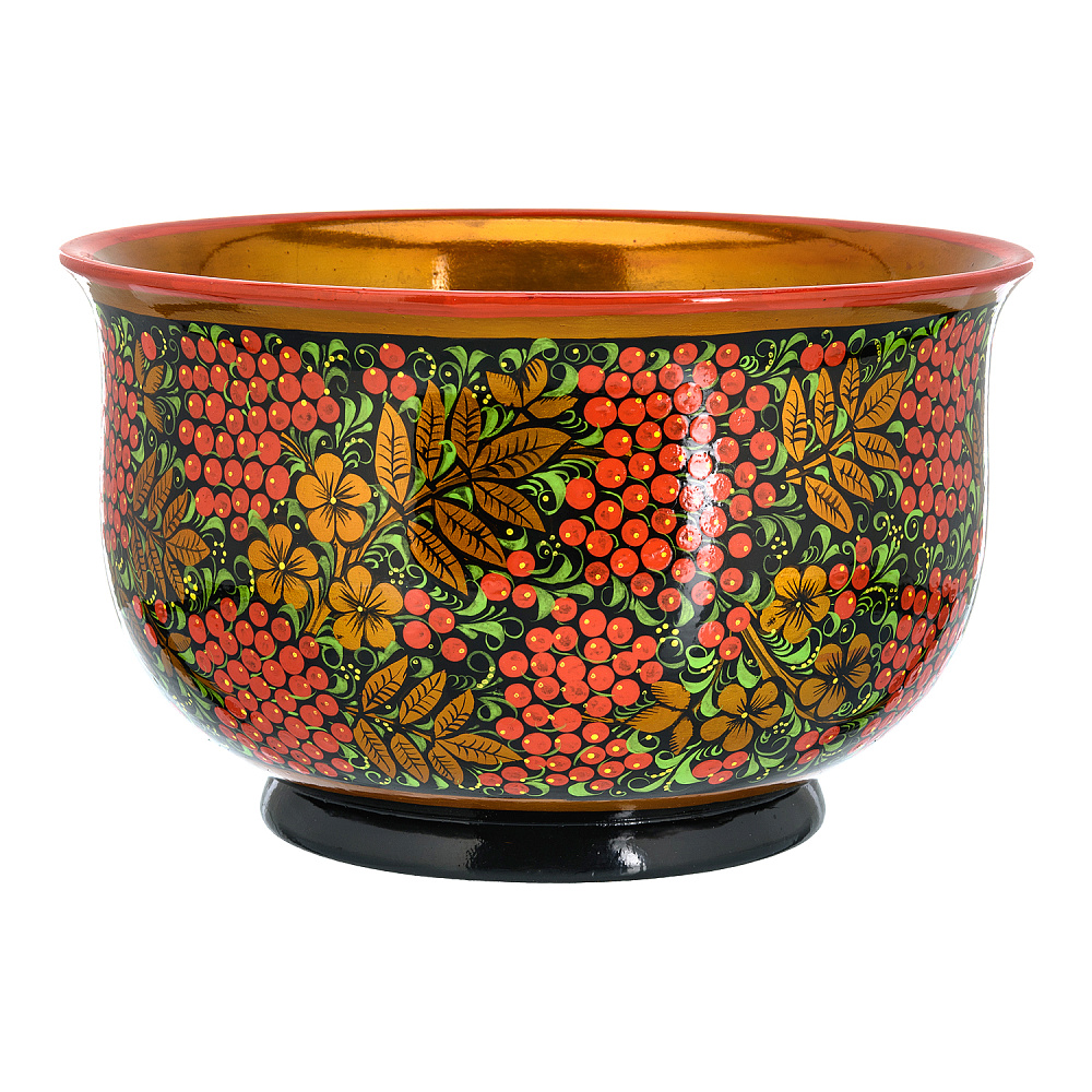 Фруктовница с росписью. Хохлома - интернет магазин Русь Велика я 