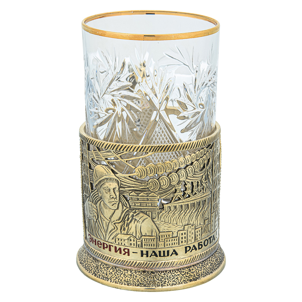 Подстаканник латунный «Энергия» - интернет магазин Русь Велика я 