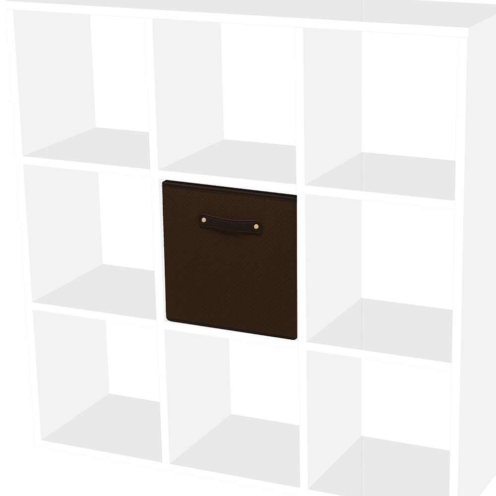 Органайзер из кожи для хранения вещей коричневый 31х31х31 см. - интернет магазин Русь Велика я фото 3