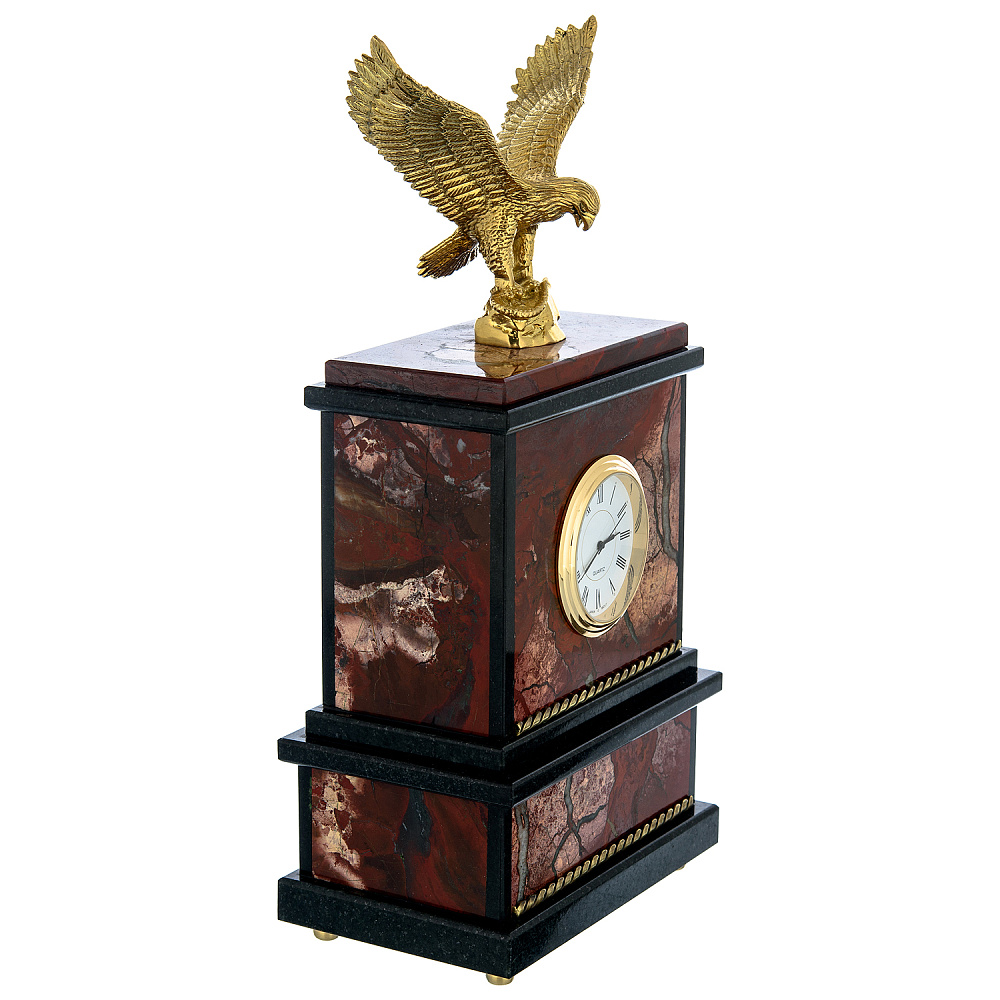 Настольные часы из камня «Орел». Златоуст - интернет магазин Русь Велика я фото 2