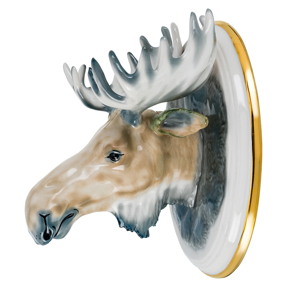 Панно фарфоровое «Лось». Серия «Трофеи» 13х18 см - интернет магазин Русь Велика я фото 2