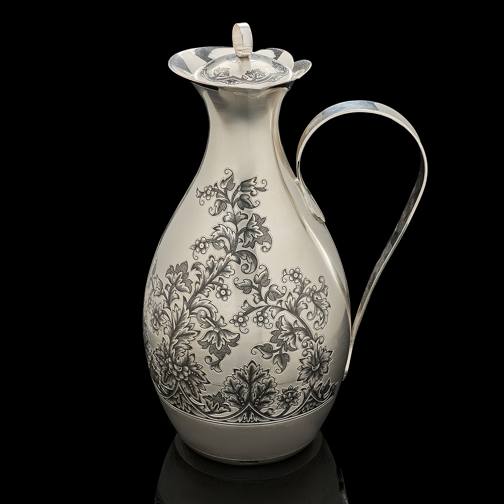 Кувшин для воды из серебра 925*. Вес 1272,08 г - интернет магазин Русь Велика я 