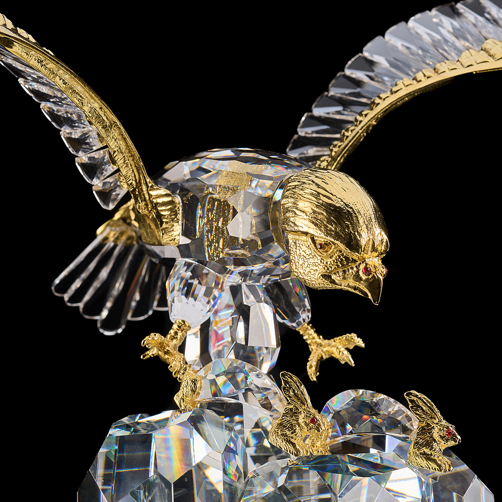 Скульптура из хрусталя «Сокол» - интернет магазин Русь Велика я фото 1