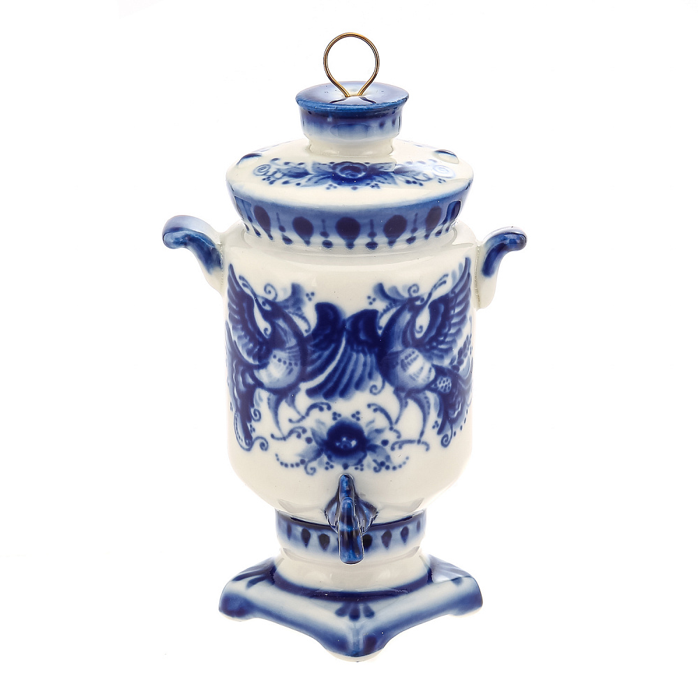 Самовар сувенирный. Гжель - интернет магазин Русь Велика я 