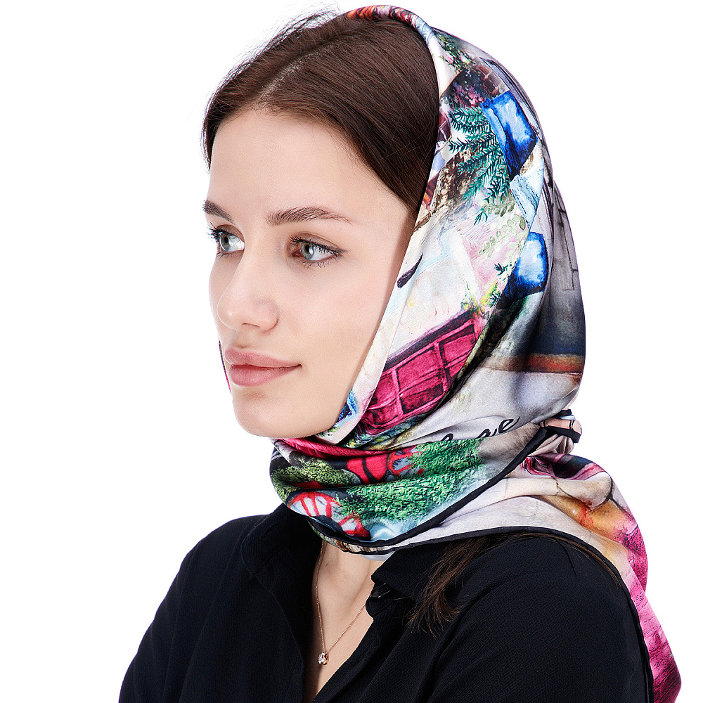 Платок шелковый 89х89 см - интернет магазин Русь Велика я фото 6