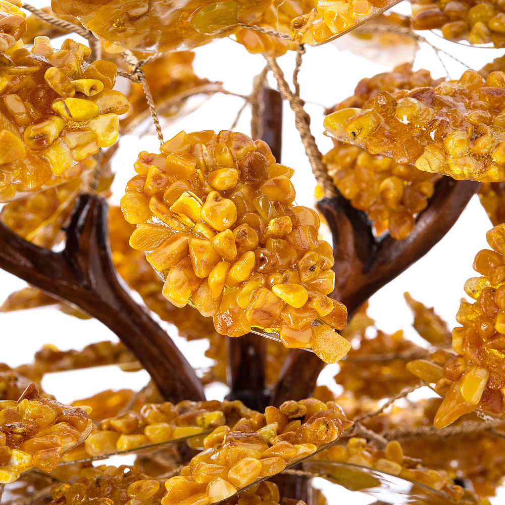 Денежное дерево из янтаря 342 листа - интернет магазин Русь Велика я фото 3