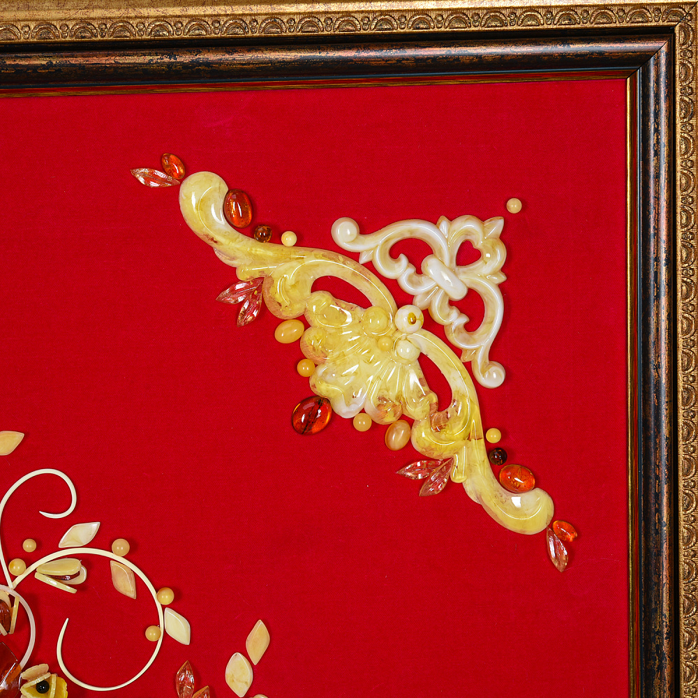 Картина янтарная «Роскошь цветов» 80х100 см - интернет магазин Русь Велика я фото 3