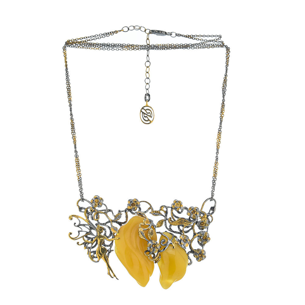 Подвеска из янтаря. Серебро 925*. Вес 36,7 г - интернет магазин Русь Велика я 