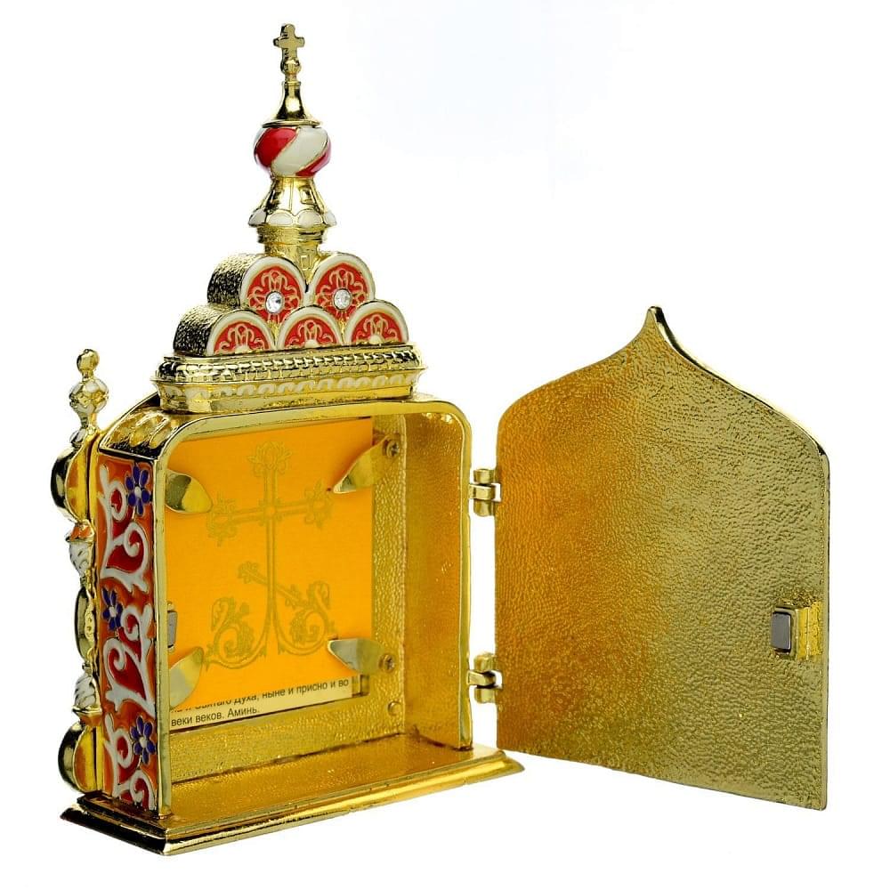 Киот малый «Господь Вседержитель». Традиции Фаберже 8 х 14 см - интернет магазин Русь Велика я фото 1