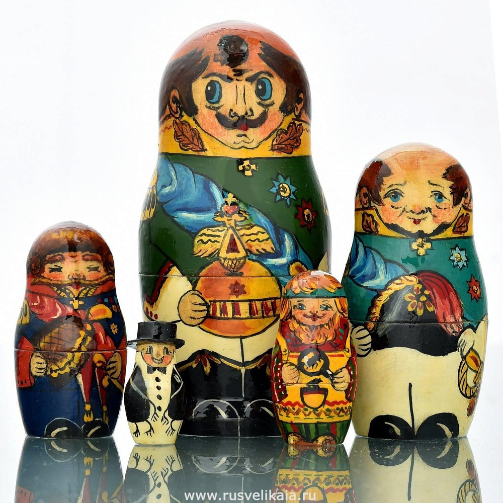 Матрешка «Сказ о Левше» 5 мест (в ассортименте) - интернет магазин Русь Велика я фото 1