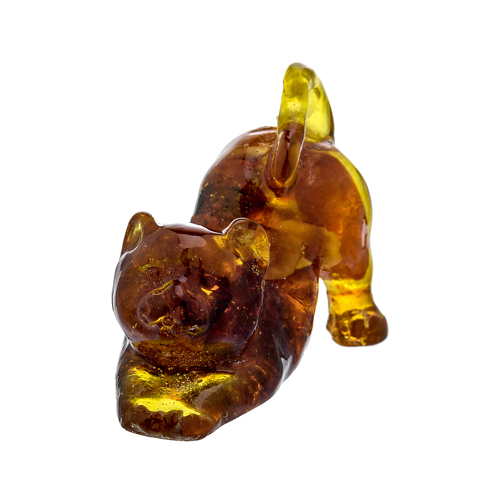Статуэтка из янтаря «Кот» - интернет магазин Русь Велика я фото 1