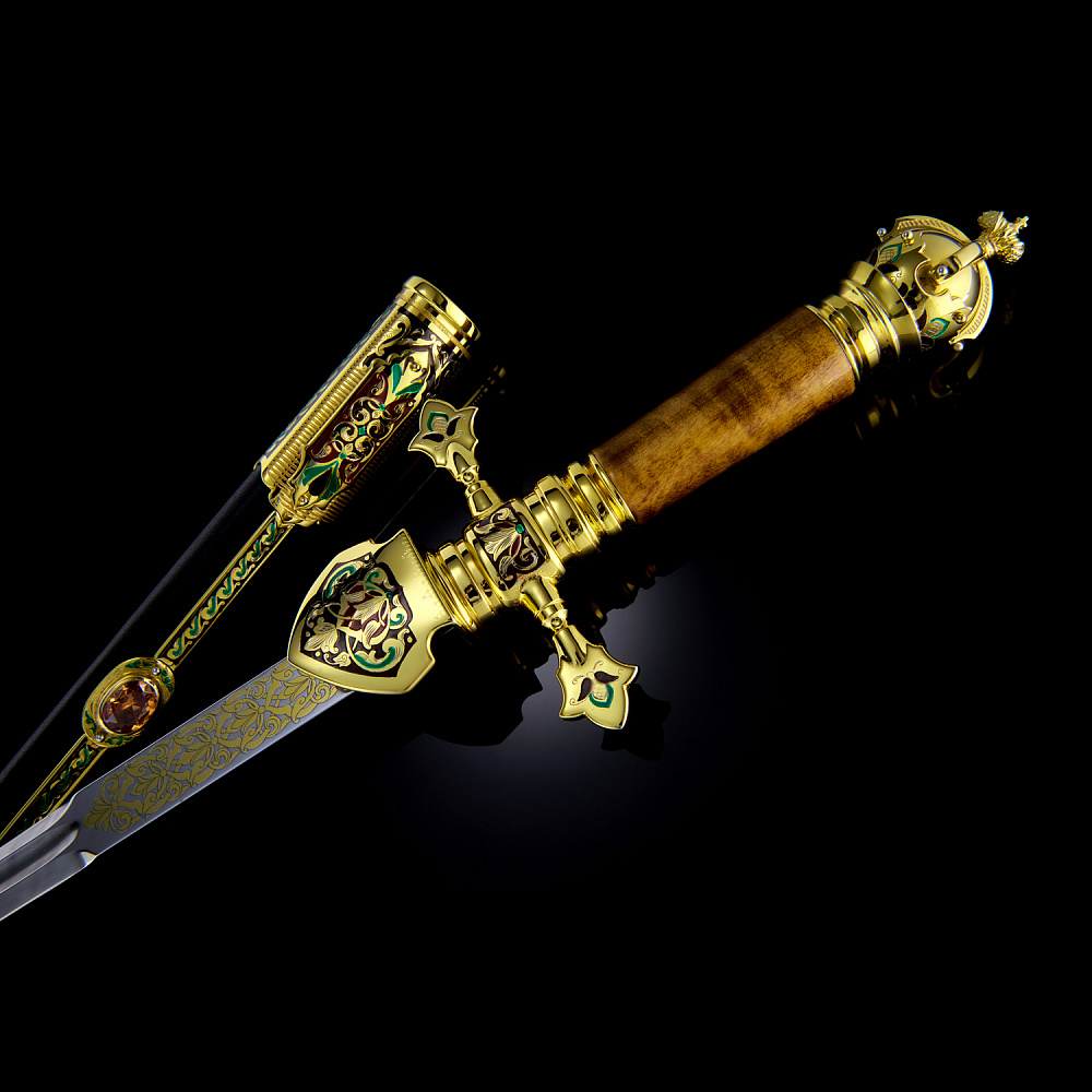 Кортик сувенирный «Царская охота». Златоуст - интернет магазин Русь Велика я фото 4