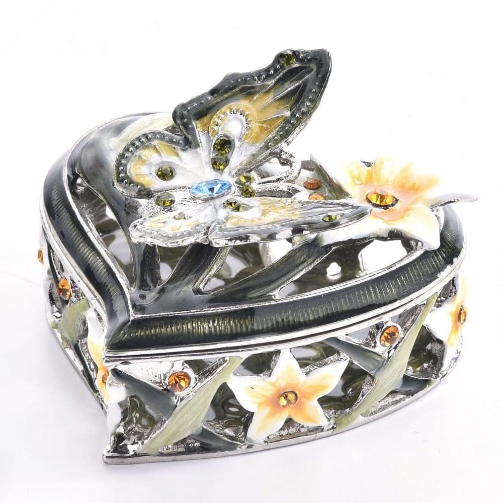 Шкатулка «Зеленая бабочка». Традиции Фаберже - интернет магазин Русь Велика я 