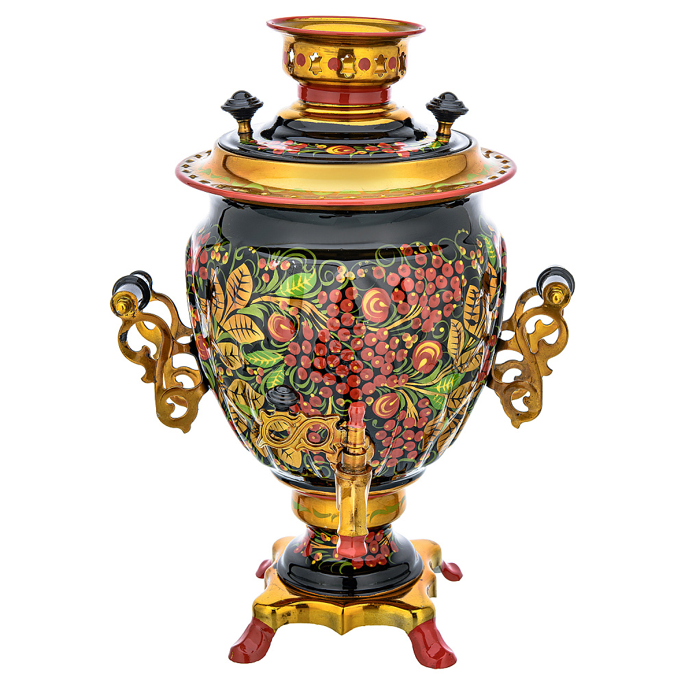 Самовар электрический 3 л «Рябина». Хохлома - интернет магазин Русь Велика я фото 2