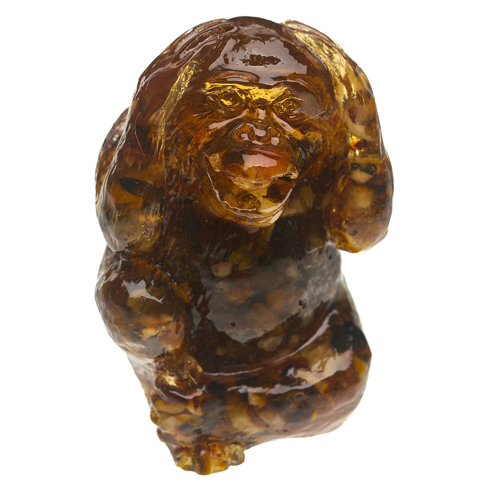 Набор статуэток из янтаря «Обезьянки трио» - интернет магазин Русь Велика я фото 2