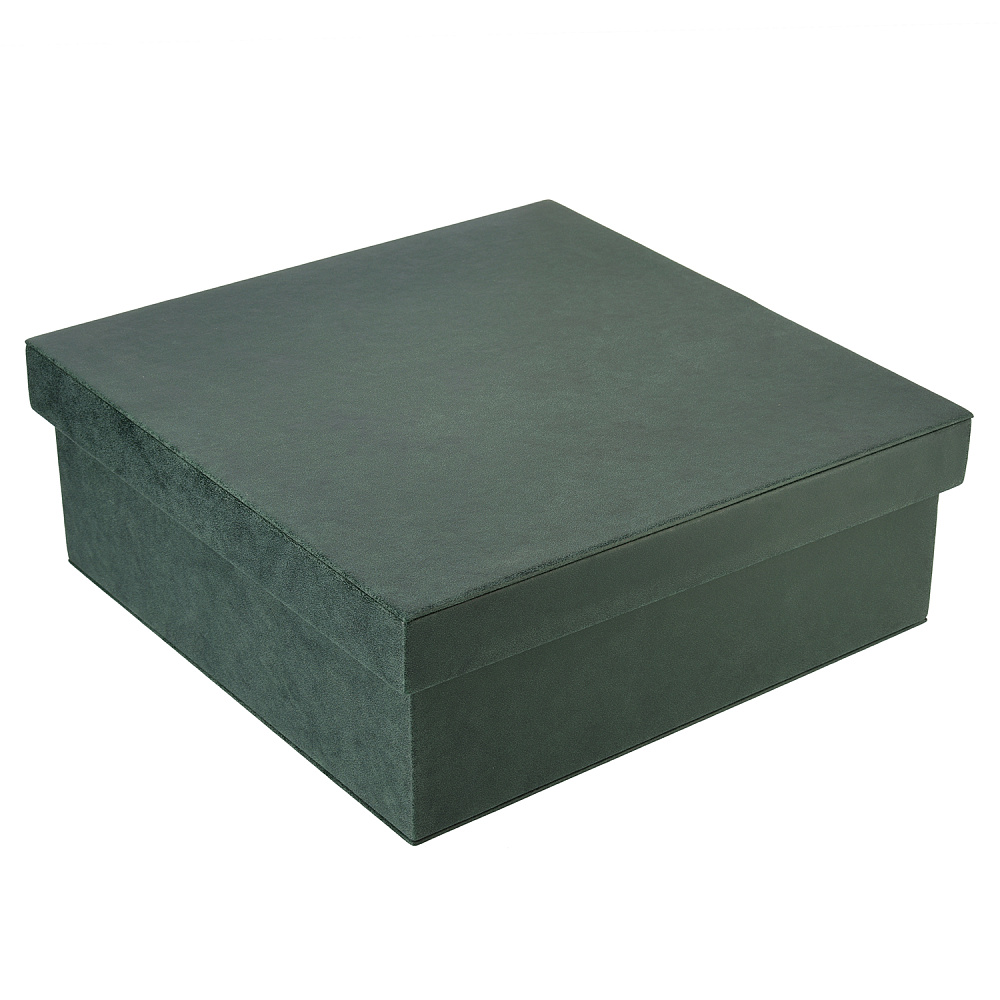 Подарочная упаковка из экокожи зеленая 30х30х10 см - интернет магазин Русь Велика я 