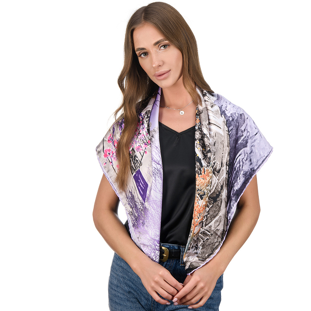 Платок шелковый 89х89 см - интернет магазин Русь Велика я фото 3