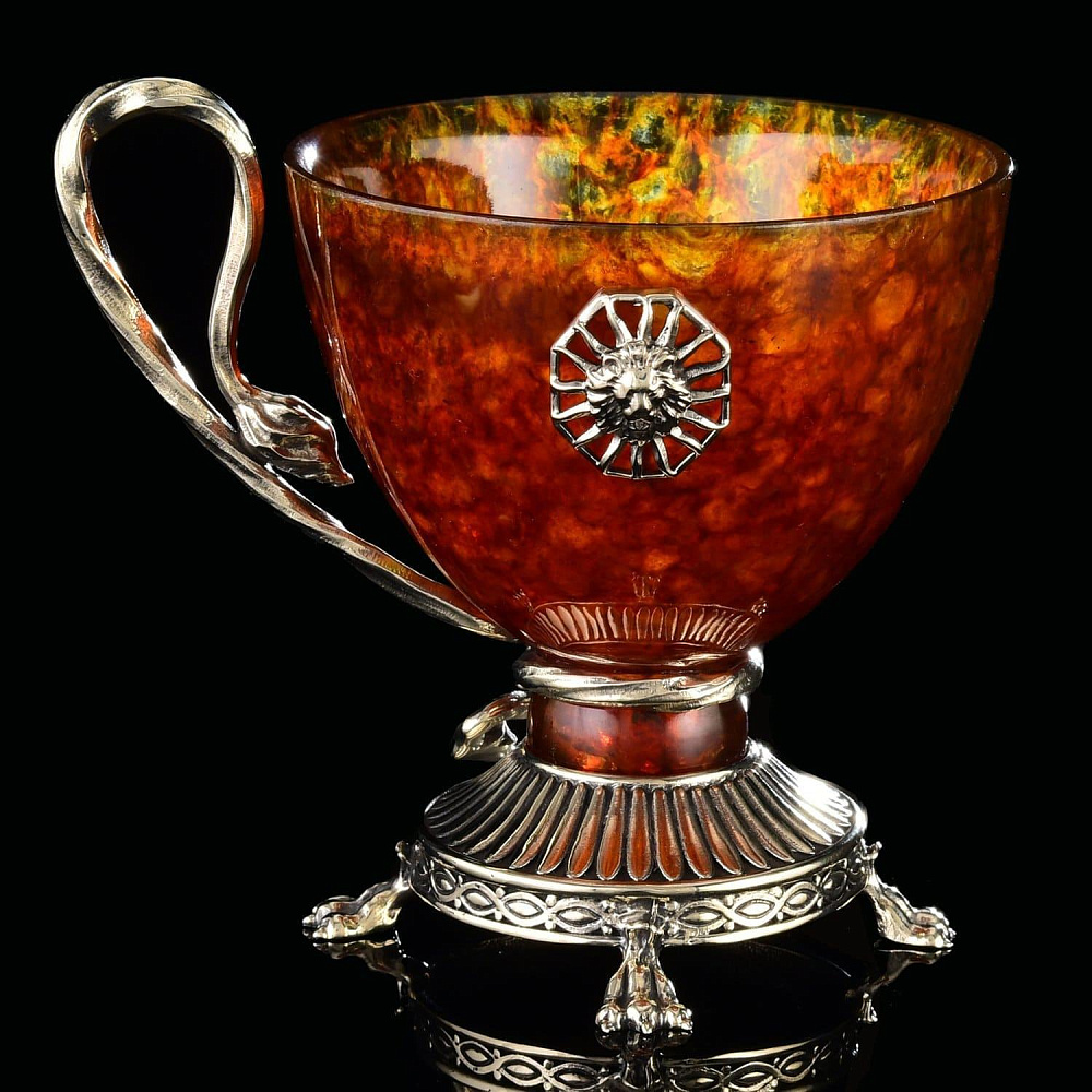 Чайная пара янтарная «Цезарь» - интернет магазин Русь Велика я фото 3