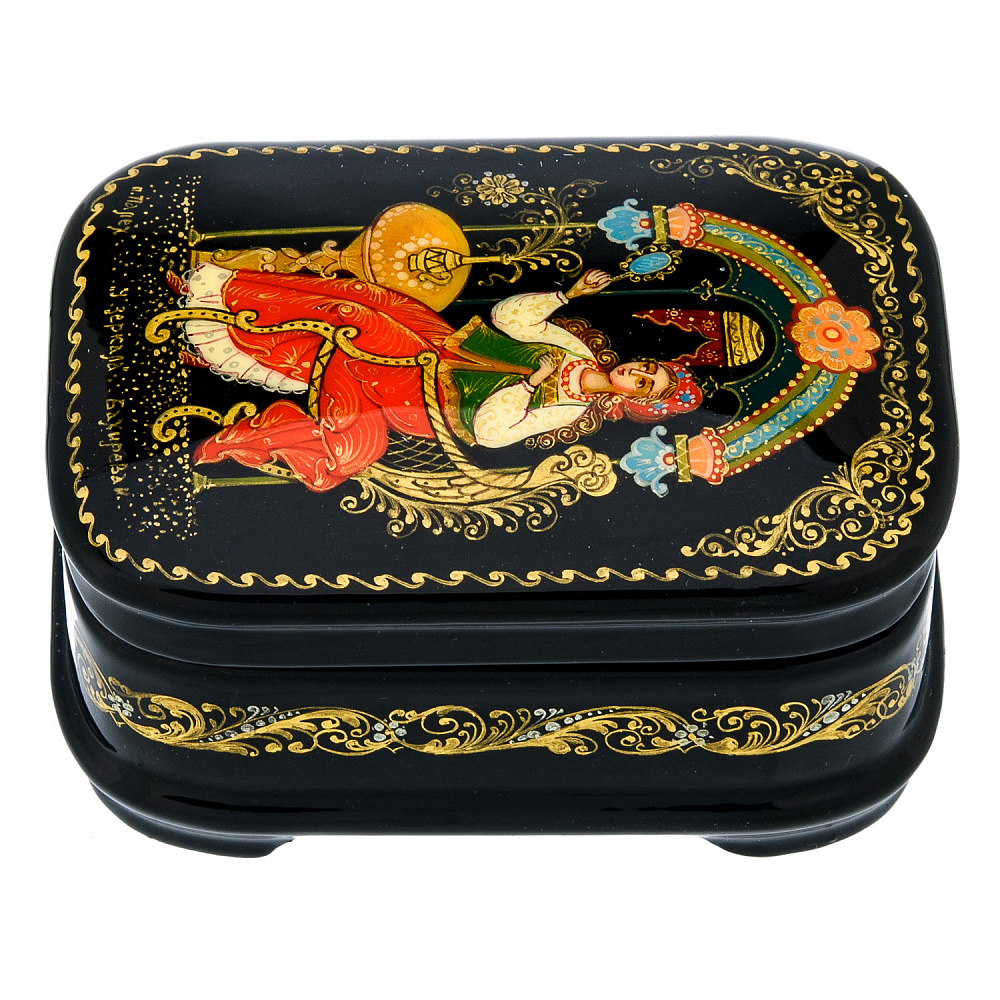 Шкатулка с художественной росписью «Зеркальце» - интернет магазин Русь Велика я фото 2