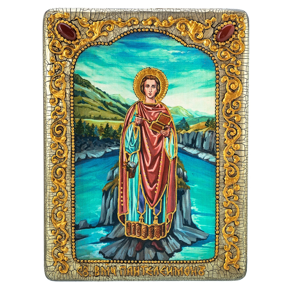 Икона «Целитель Пантелеймон» 15х20 см - интернет магазин Русь Велика я 