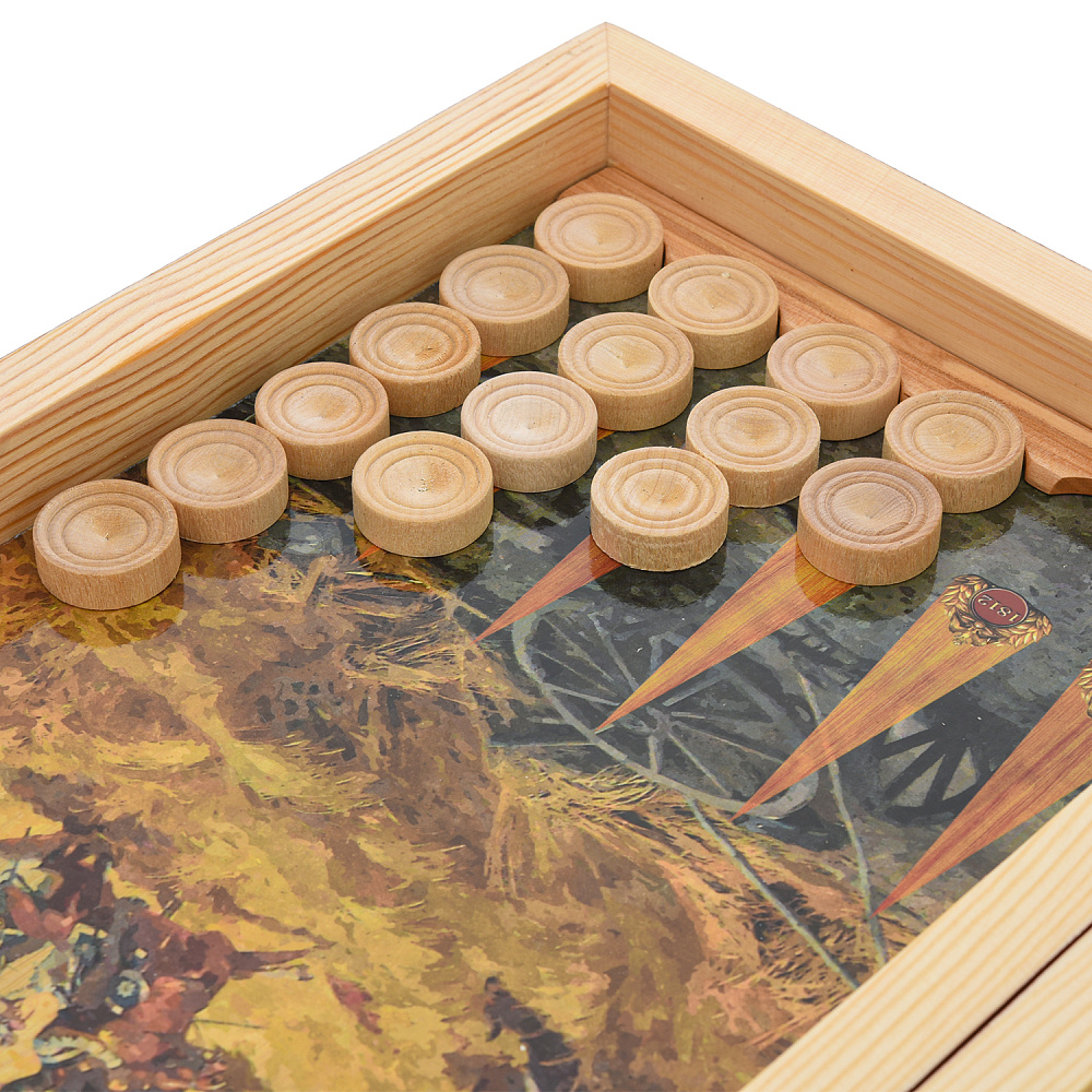 Шахматы-нарды-шашки деревянные «Бородино» 50х25 см - интернет магазин Русь Велика я фото 12