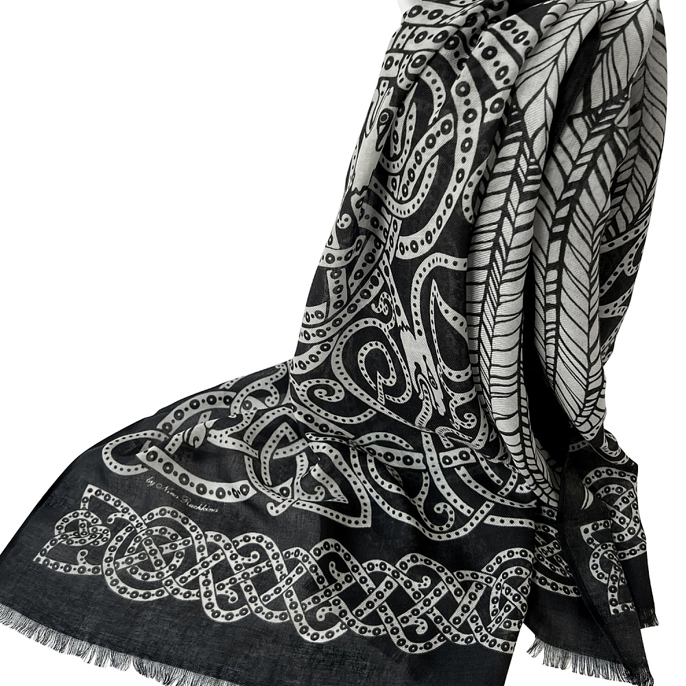 Шарф шерстяной «Русский витязь» 80х180 см - интернет магазин Русь Велика я фото 3