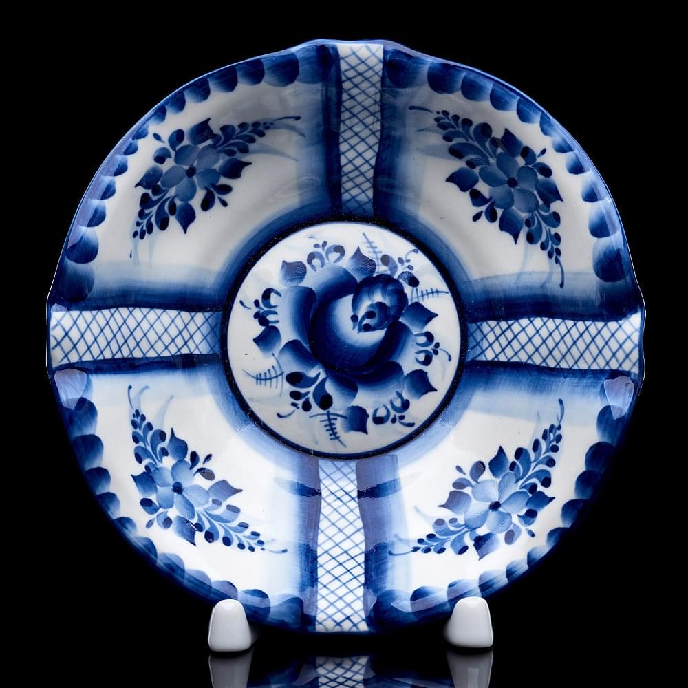 Чайная пара «Сударушка» Гжель - интернет магазин Русь Велика я фото 1