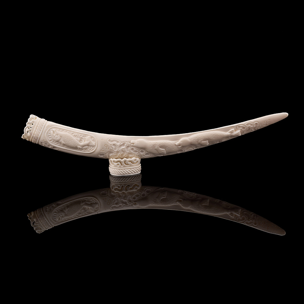 Настольная композиция из кости «Моржи и тюлени» - интернет магазин Русь Велика я фото 7