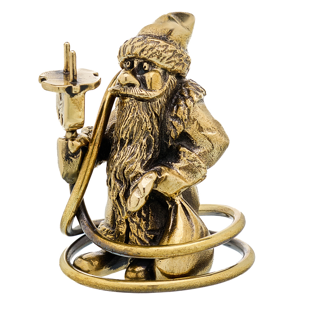 Бронзовая статуэтка «Дед Мороз электрик» - интернет магазин Русь Велика я фото 1