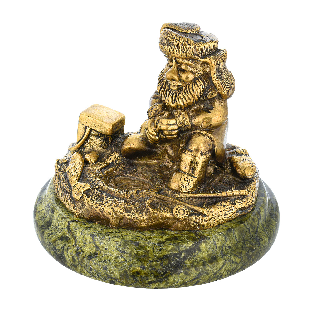 Бронзовая статуэтка «Рыбак зимний» - интернет магазин Русь Велика я фото 1