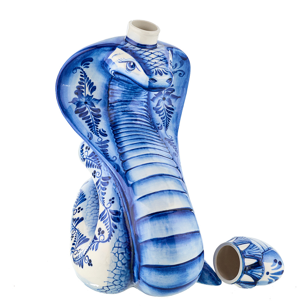 Штоф «Змея кобра». Гжель - интернет магазин Русь Велика я фото 4