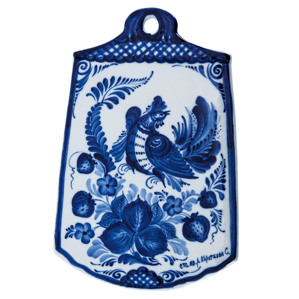 Доска сырная. Гжель - интернет магазин Русь Велика я 