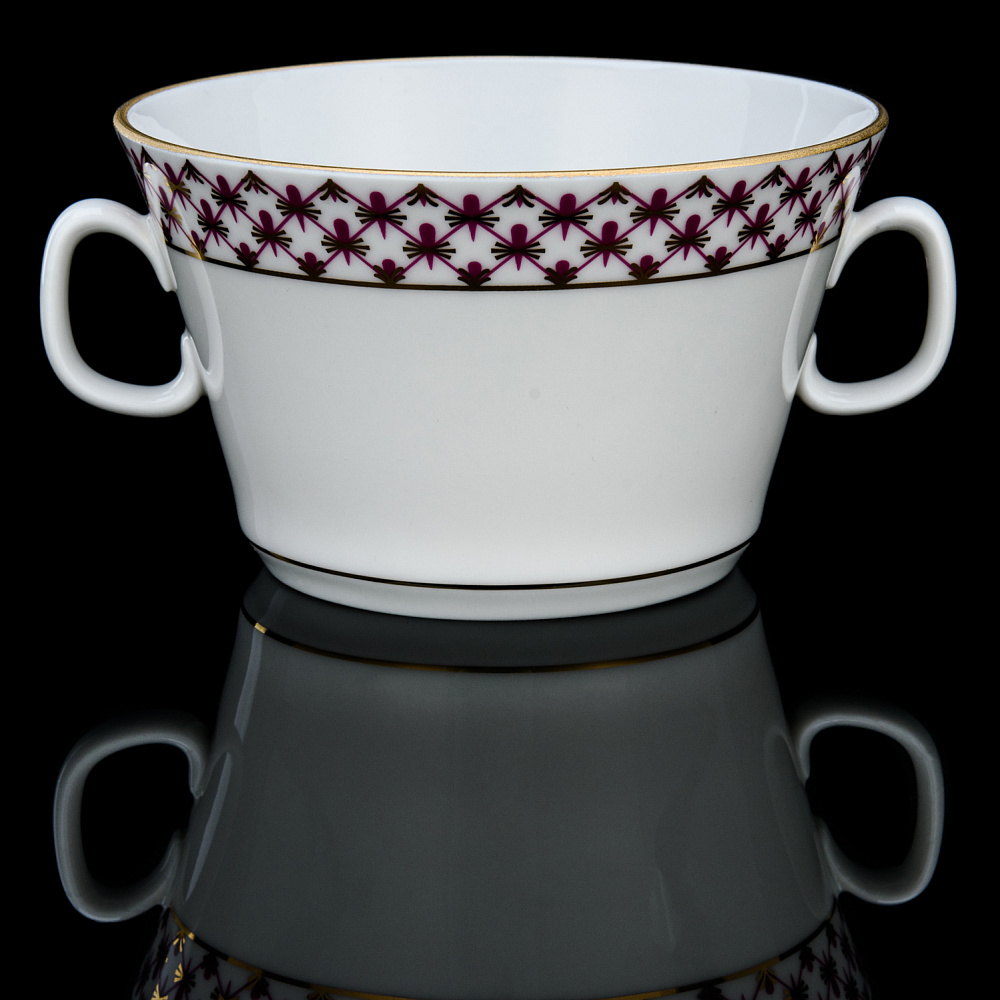 Бульонница с блюдцем 360 мл «Сетка-Блюз». Форма Молодежная. ИФЗ - интернет магазин Русь Велика я фото 2