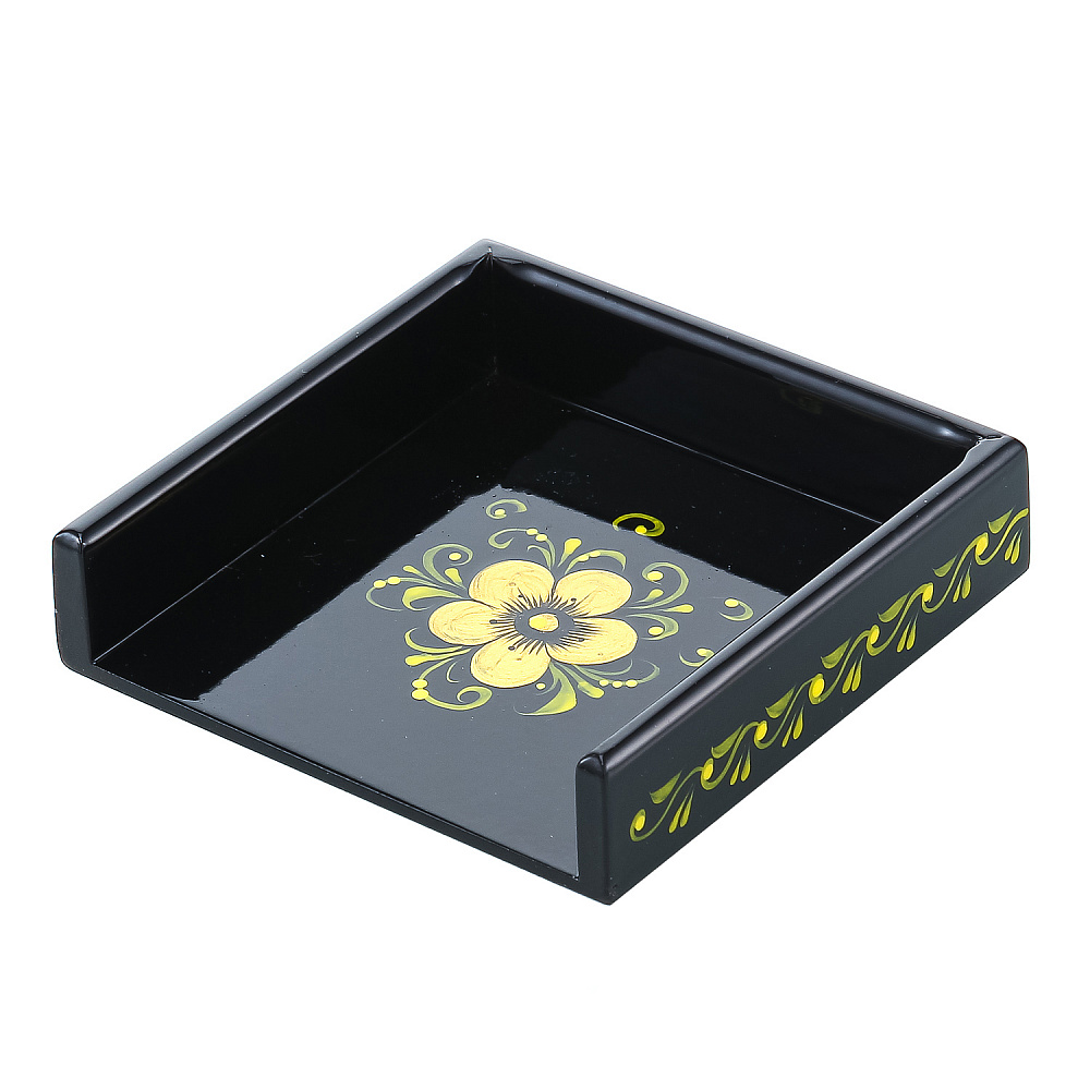 Настольный набор из дерева «Черная кудрина». Хохлома - интернет магазин Русь Велика я фото 11