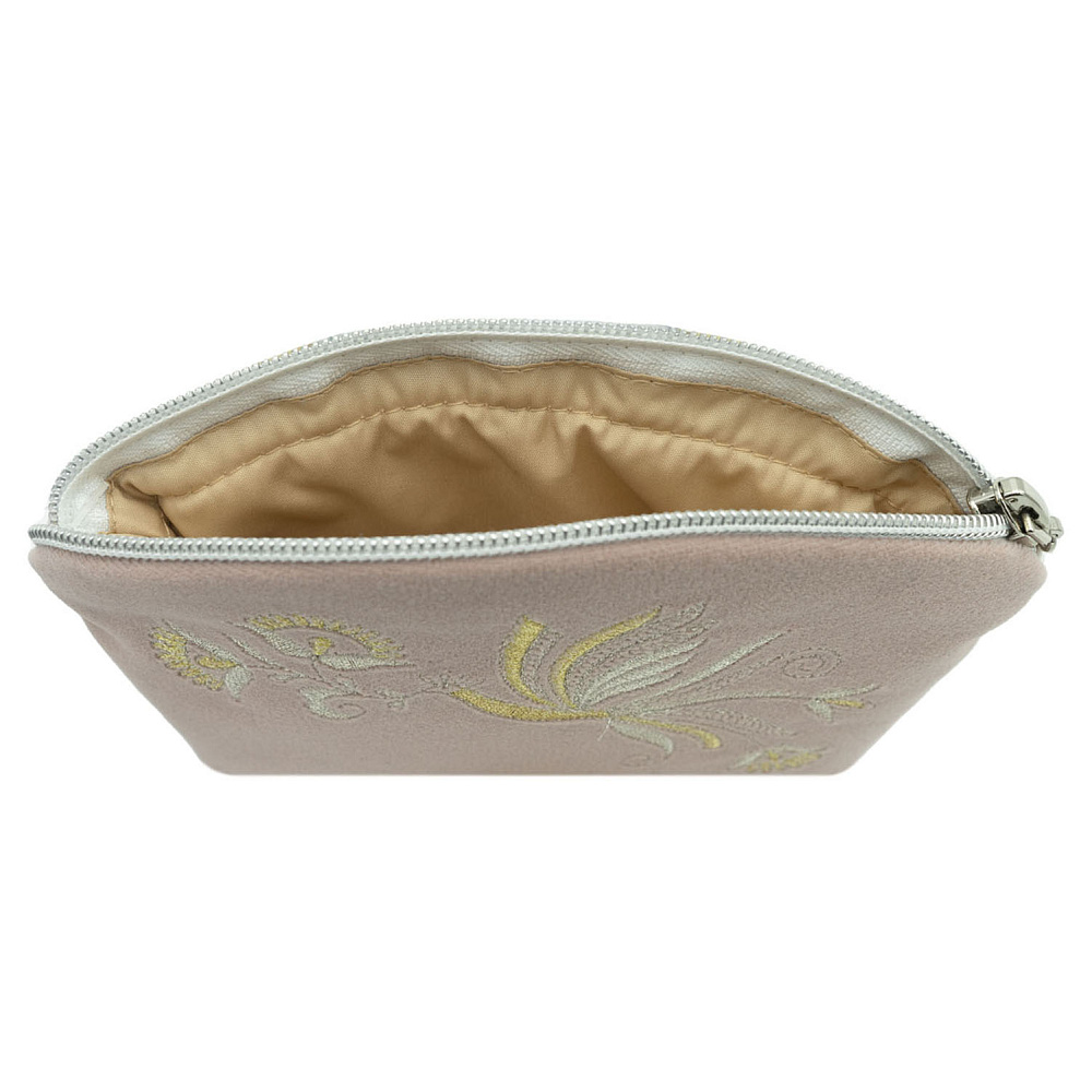 Косметичка «Птица». Розовая с вышивкой - интернет магазин Русь Велика я фото 3