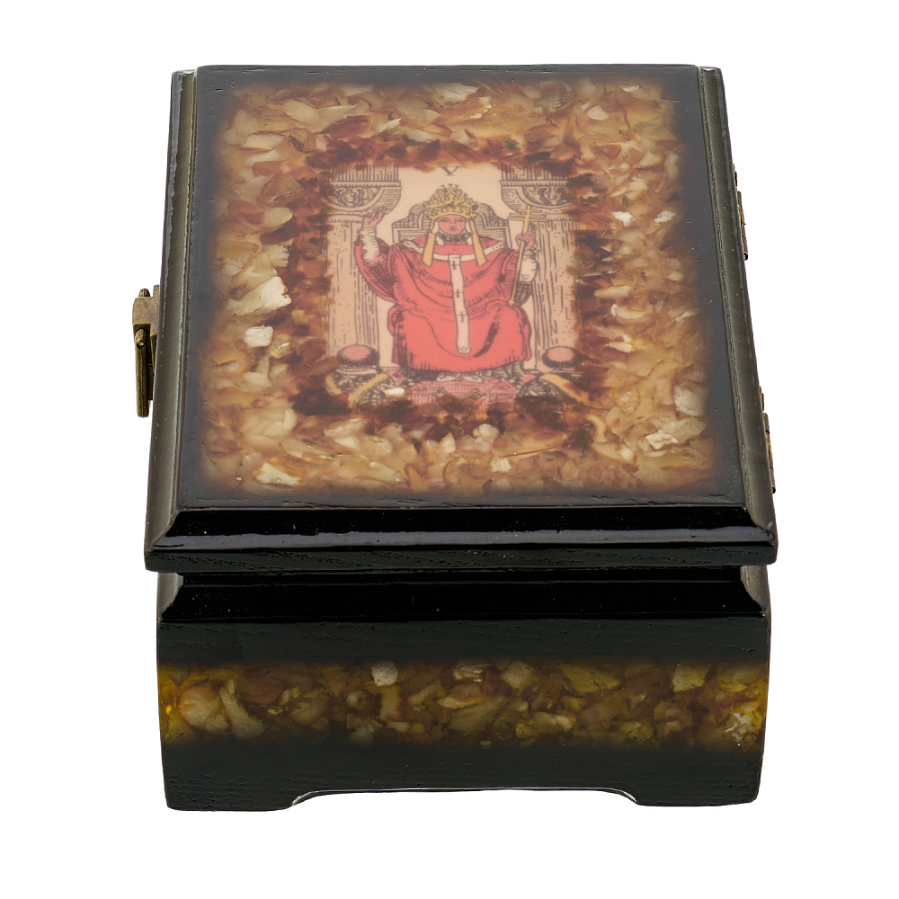 Шкатулка янтарная с картами Таро - интернет магазин Русь Велика я фото 2