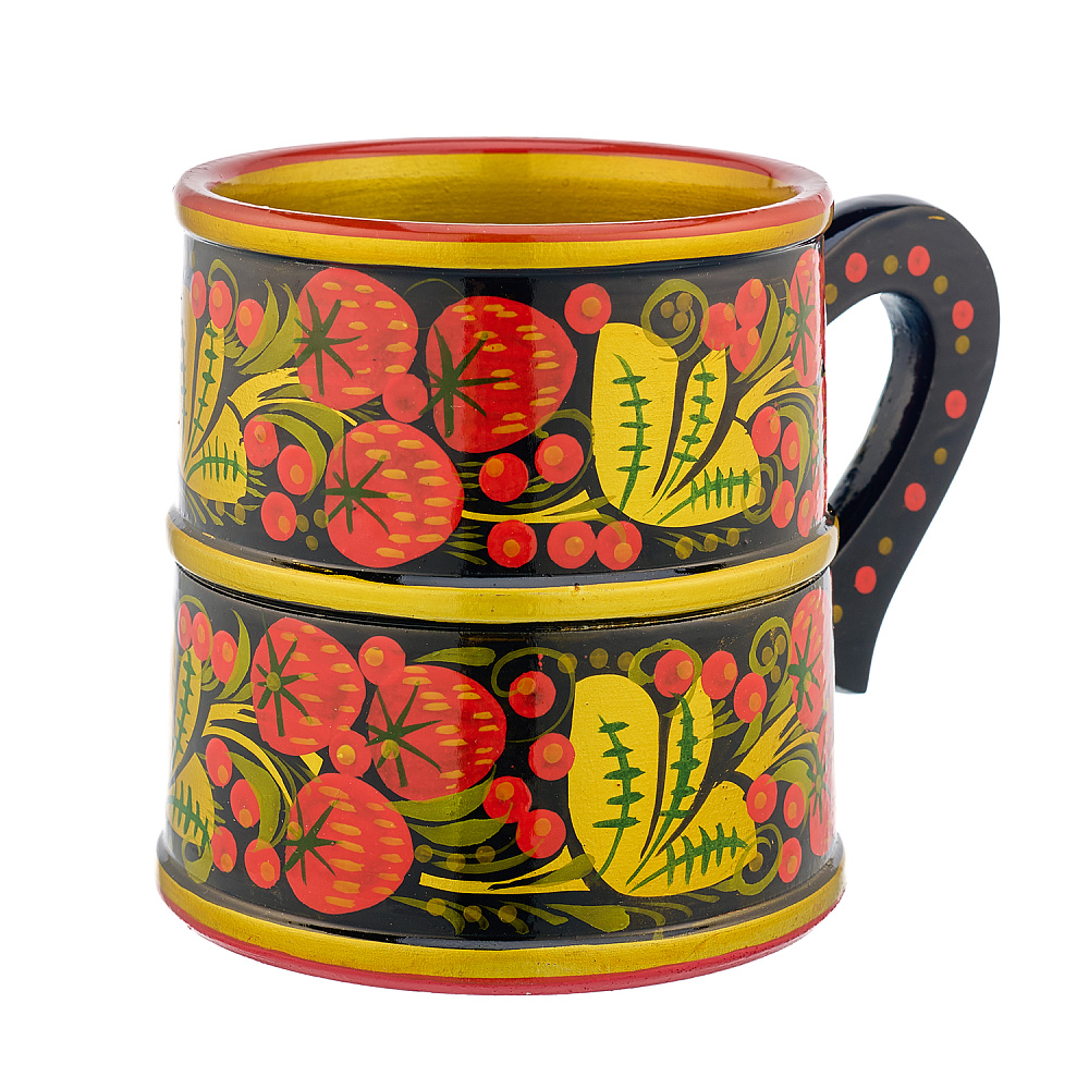 Кружка с росписью. Хохлома - интернет магазин Русь Велика я фото 1