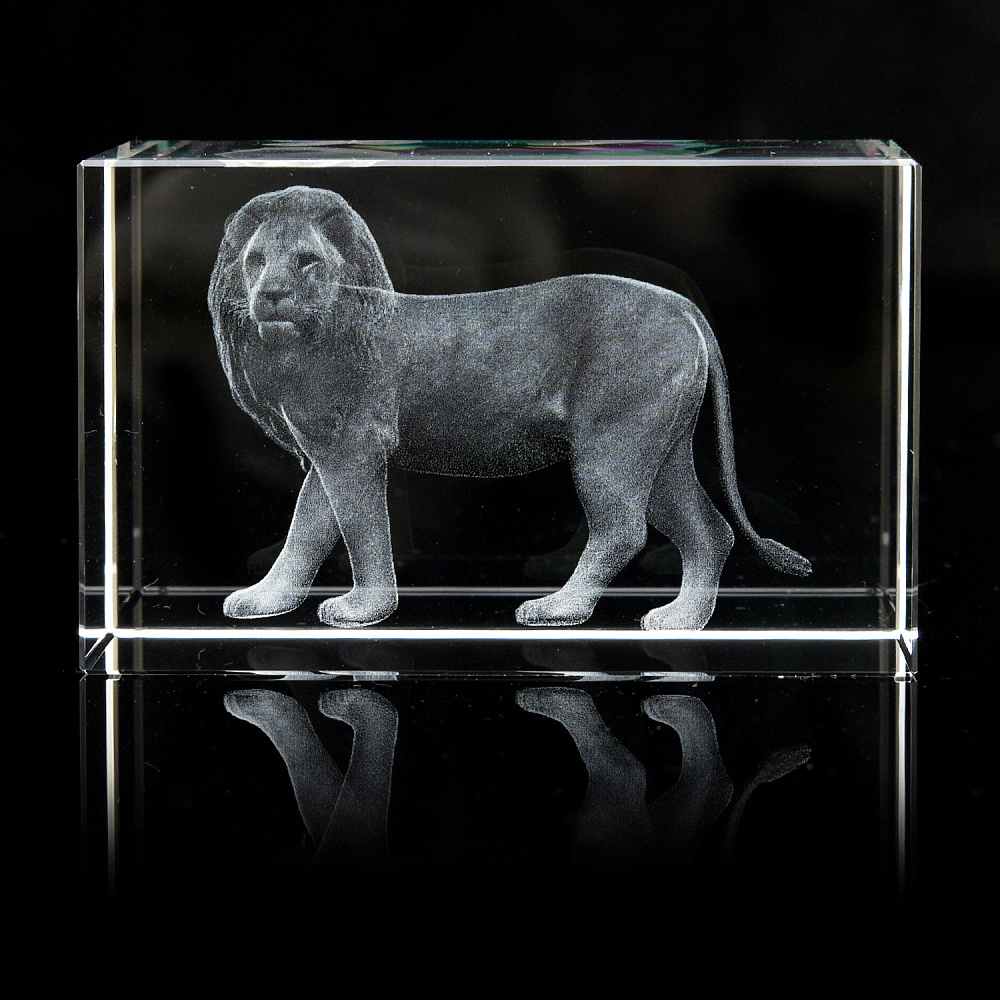 Лазерная графика. Статуэтка «Лев» - интернет магазин Русь Велика я фото 1