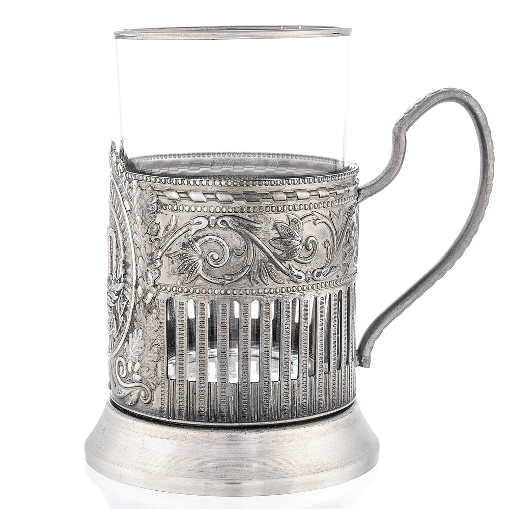 Подстаканник никелированный «Юбилейный. 70 лет» - интернет магазин Русь Велика я фото 1