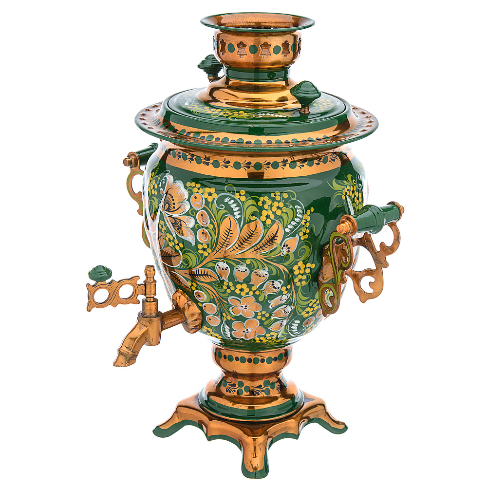 Самовар электрический 3л с сервизом «Ландыш». Хохлома - интернет магазин Русь Велика я фото 5